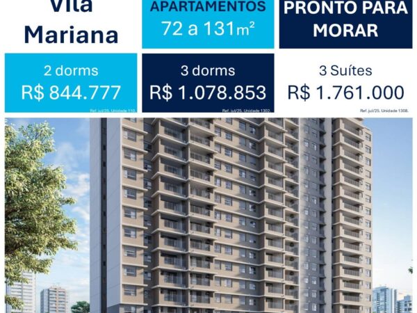 Vendo na Chácara Klabin, Vila Mariana, pronto para morar!