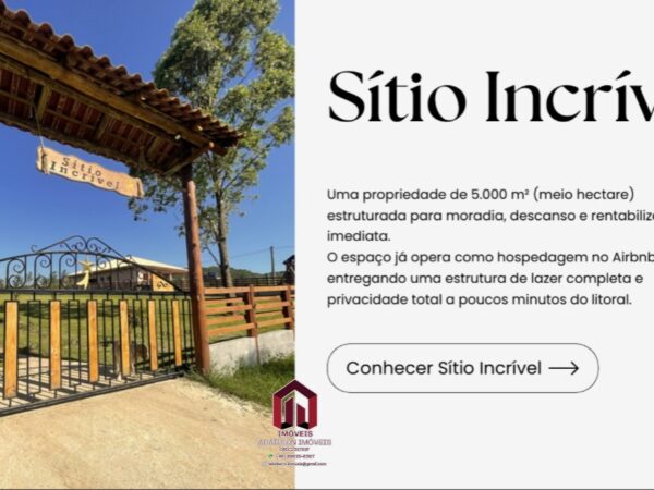 Sítio Espetacular e Incrível  com 5.000m2