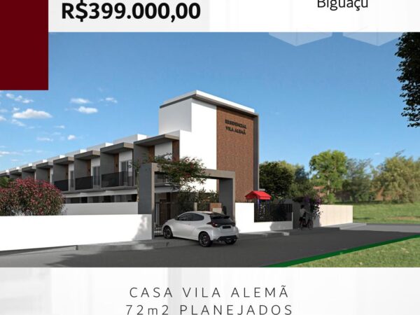 CASA – VILA ALEMA  Sobrado em Condomínio Biguaçu – SC – BRASIL