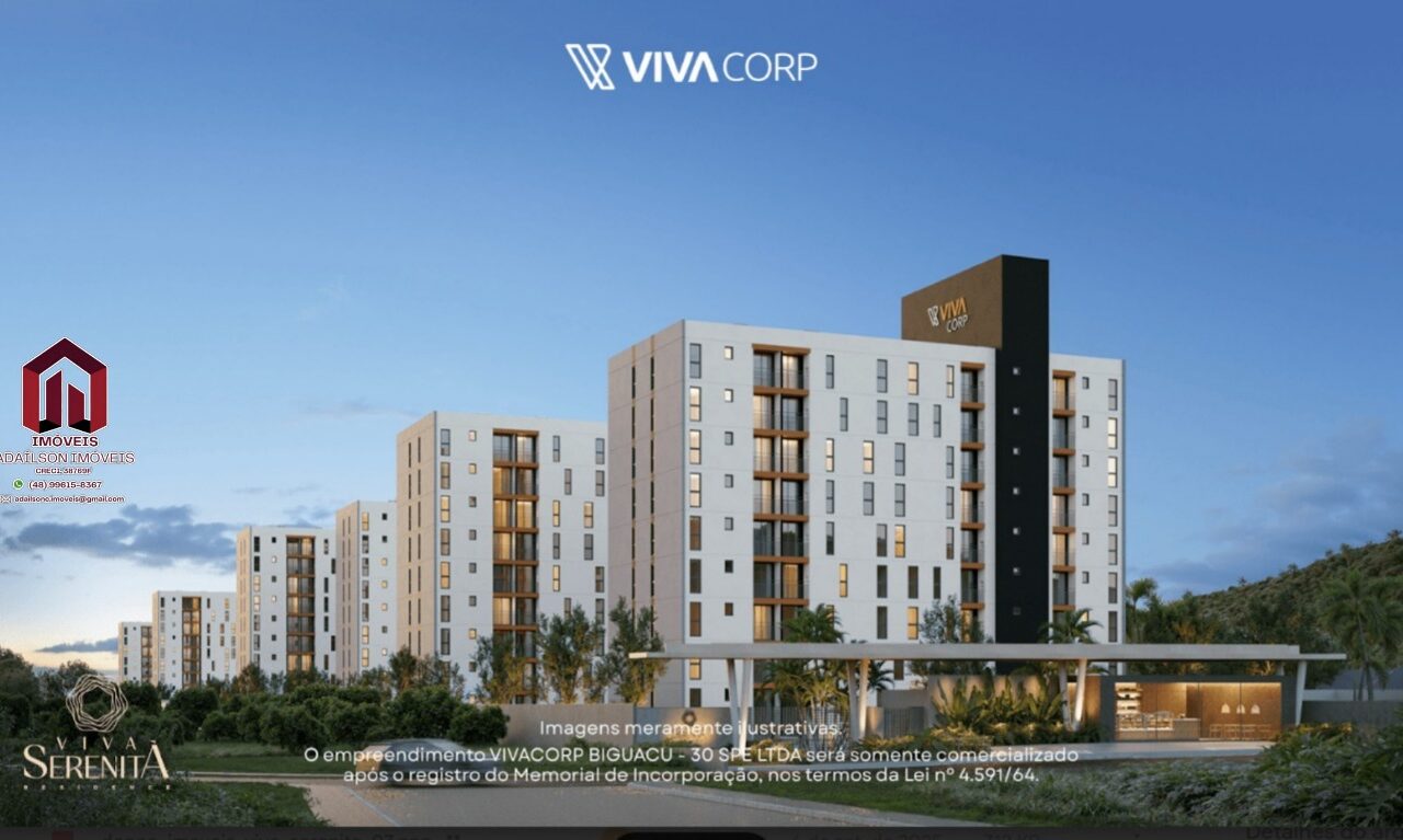 Residencial Viva Serenitá: Novo Lançamento em Biguaçu SC. Financia pelo MCMV, facilitado !