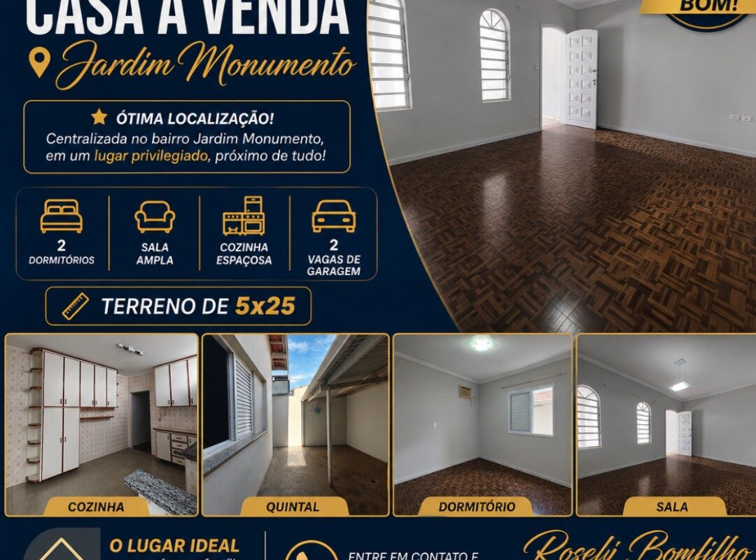 Oportunidade, Casa no Jardim Monumento em Piracicaba