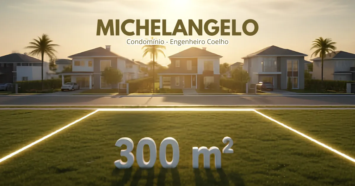 Terreno Plano 300m² no Condomínio Michelangelo (Entrada R$ 30k e Saldo em 180x)